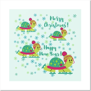 Turtle Happy New Year Posters and Art